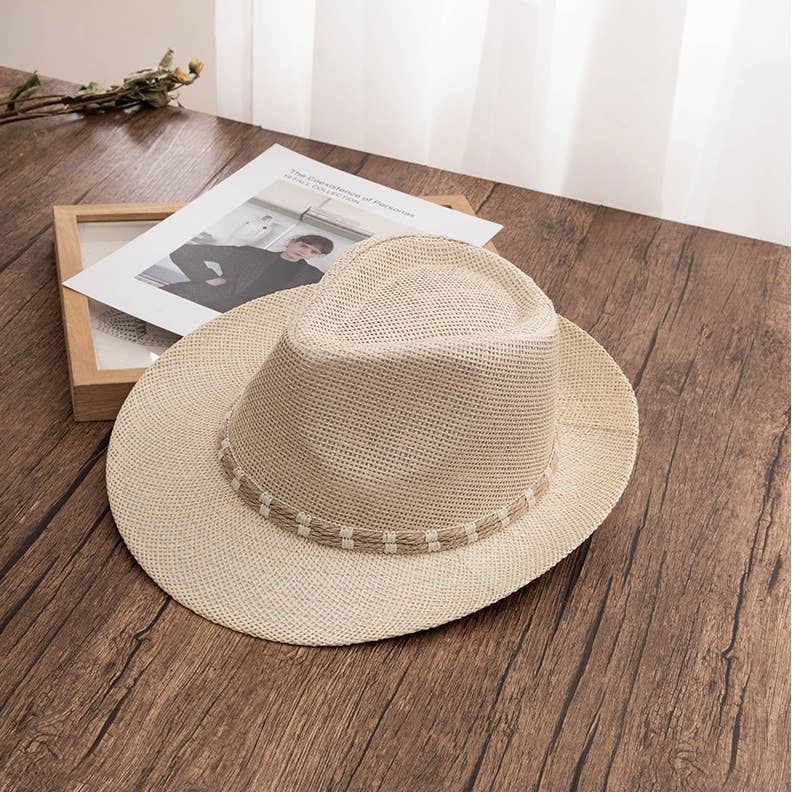 Stylish Straw Fedora- JINHA