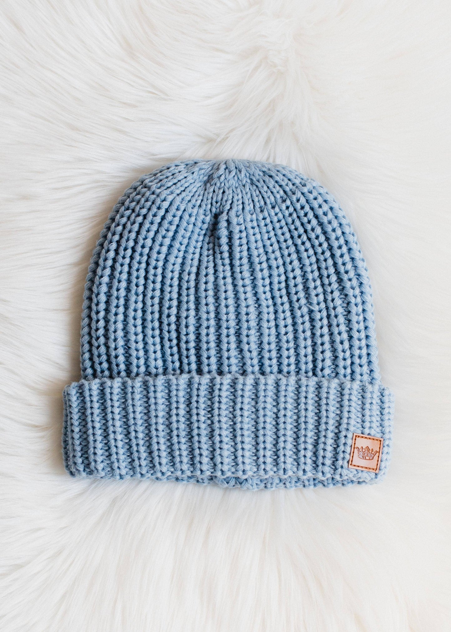 Light Blue Knit Beanie