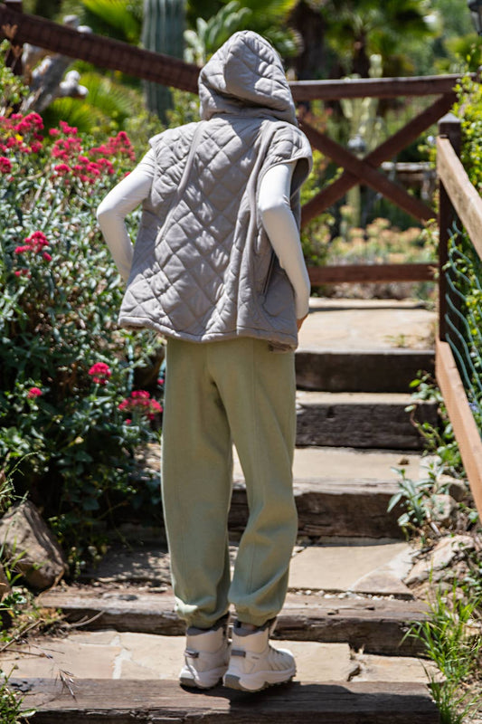 Quilted Hoodie Vest