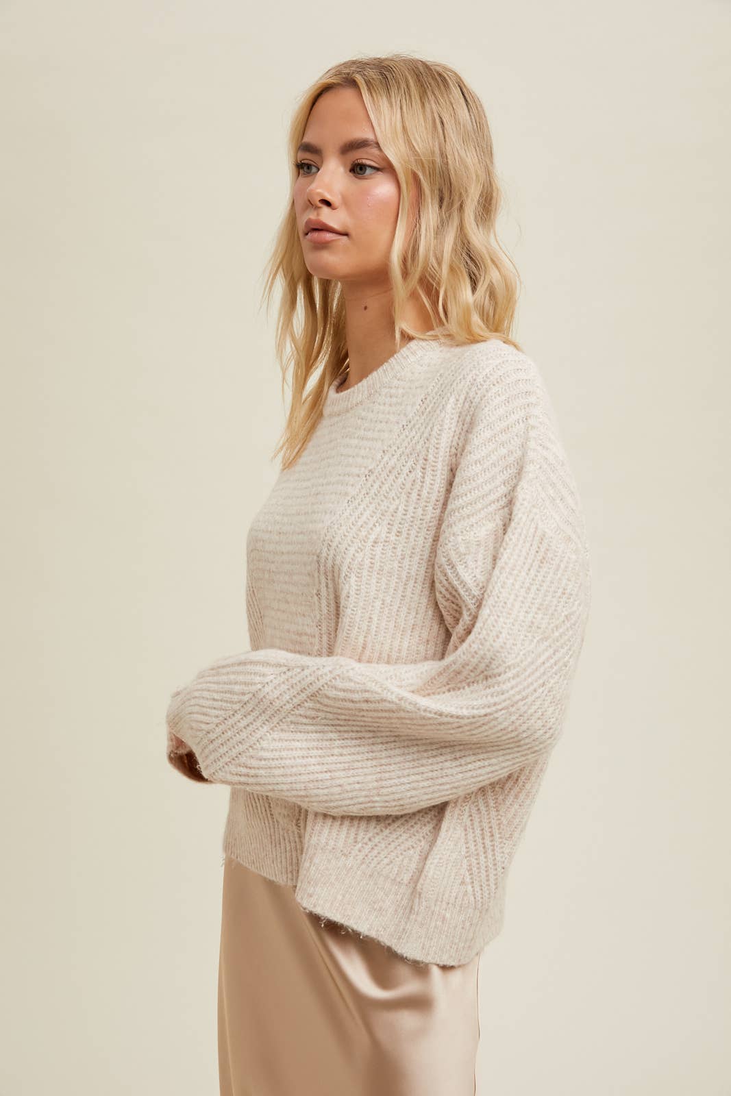 BRUSHED KNIT SWEATER / WL24-8982