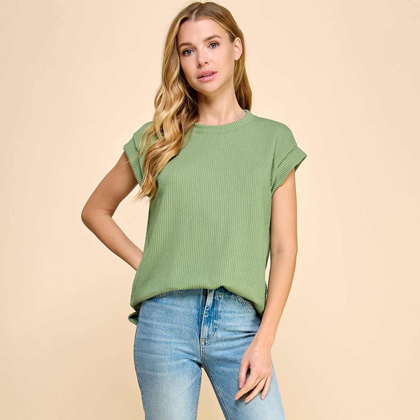 Sleeveless Rib Top