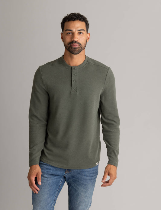 Stretch Flannel Henley