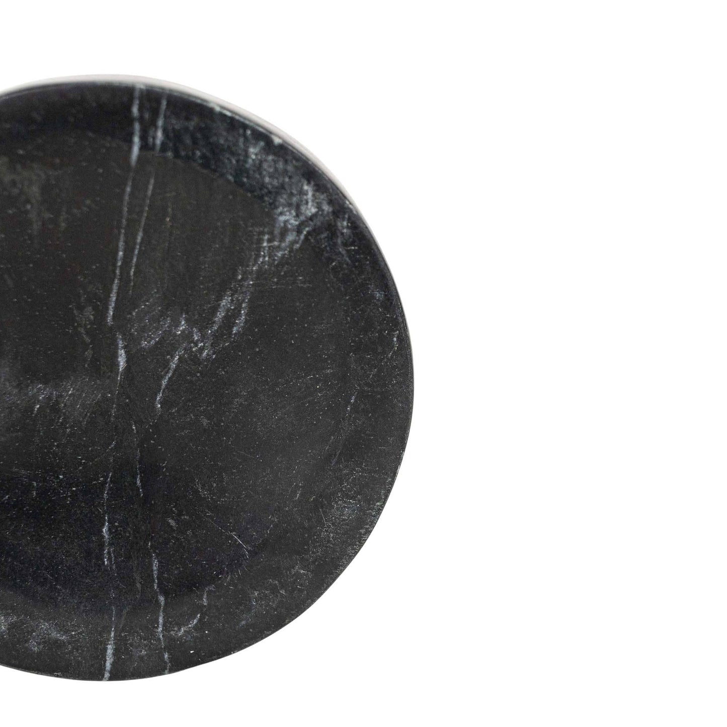 Louisa Round Spoon Rest Black Marble