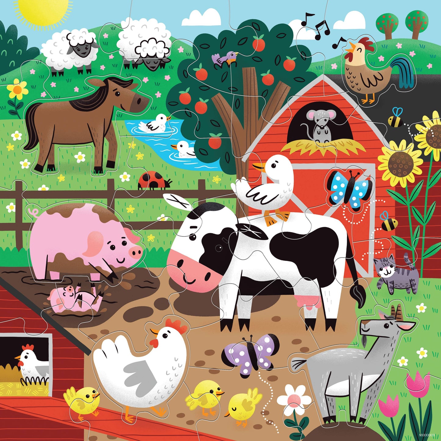 Farm Friends 25 Piece Floor Puzzle