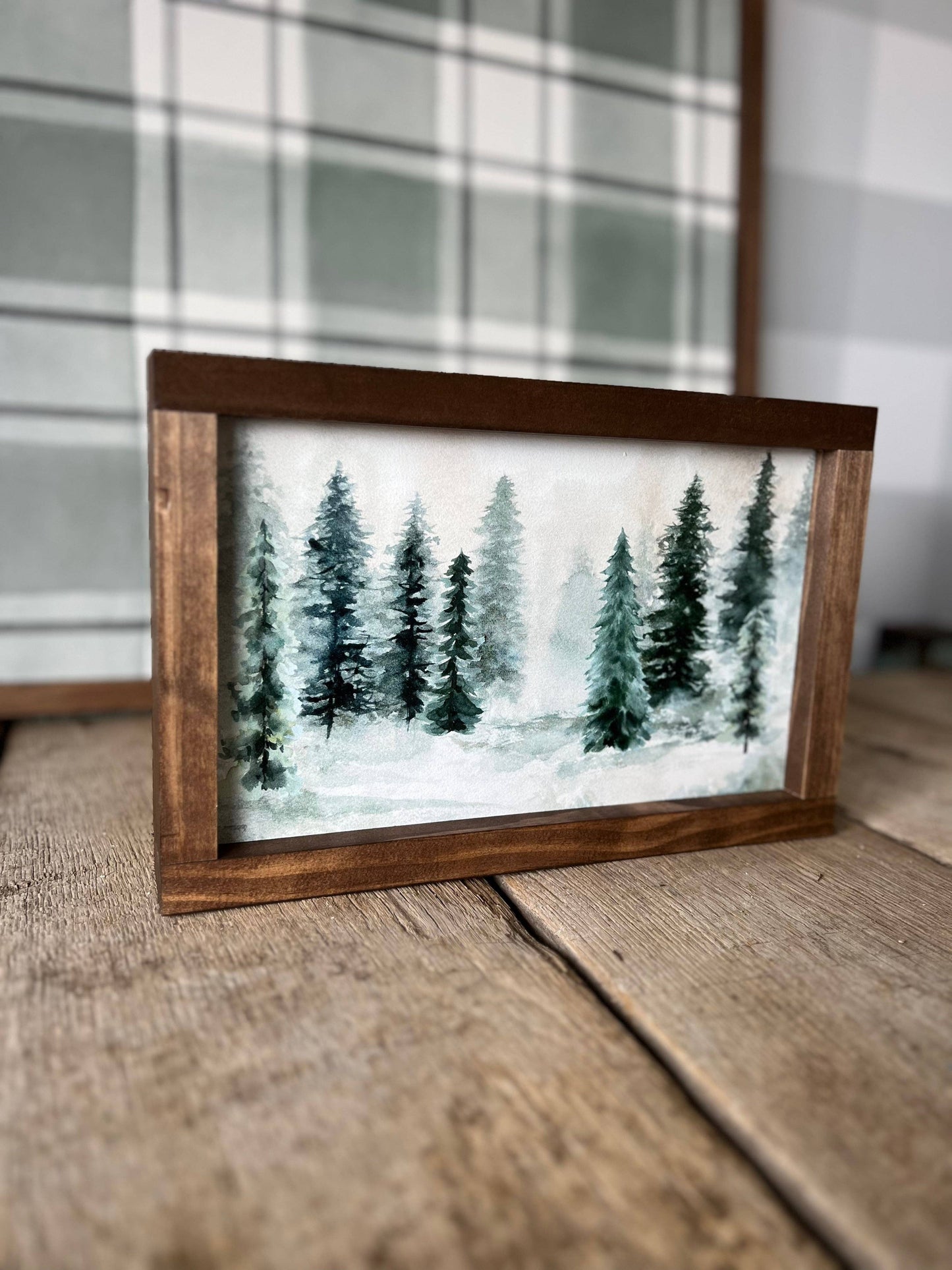 Evergreens Landscape | Christmas Winter Home Decor