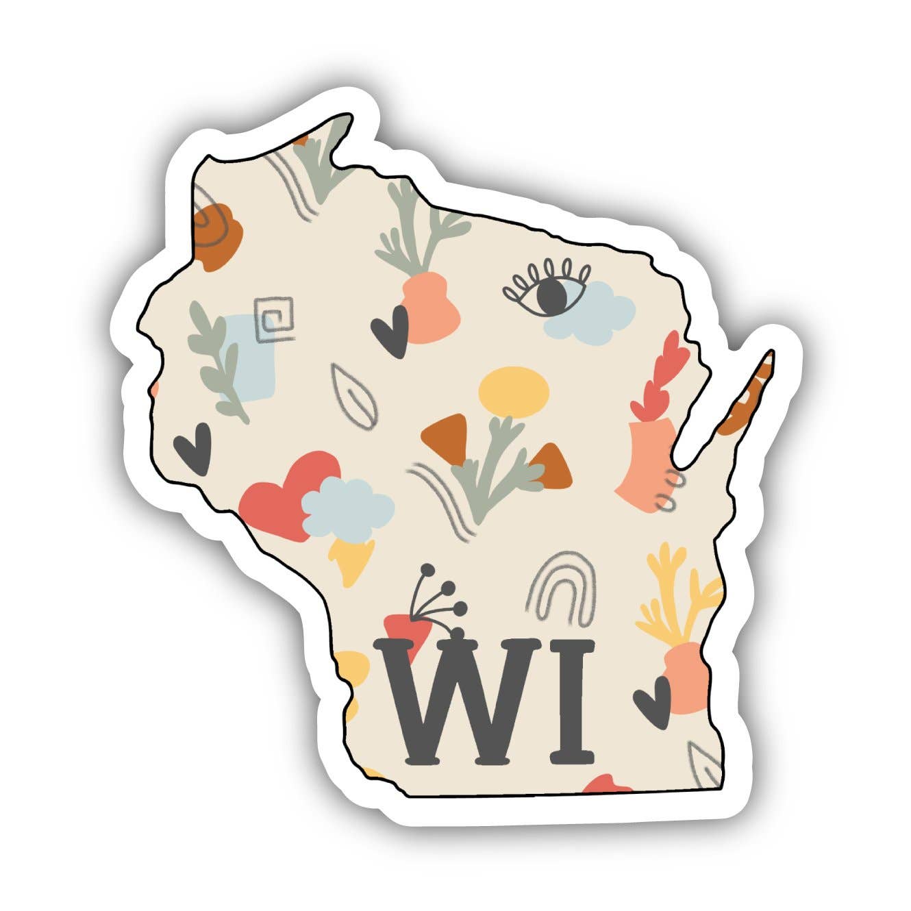 Wisconsin Abstract Pattern Sticker