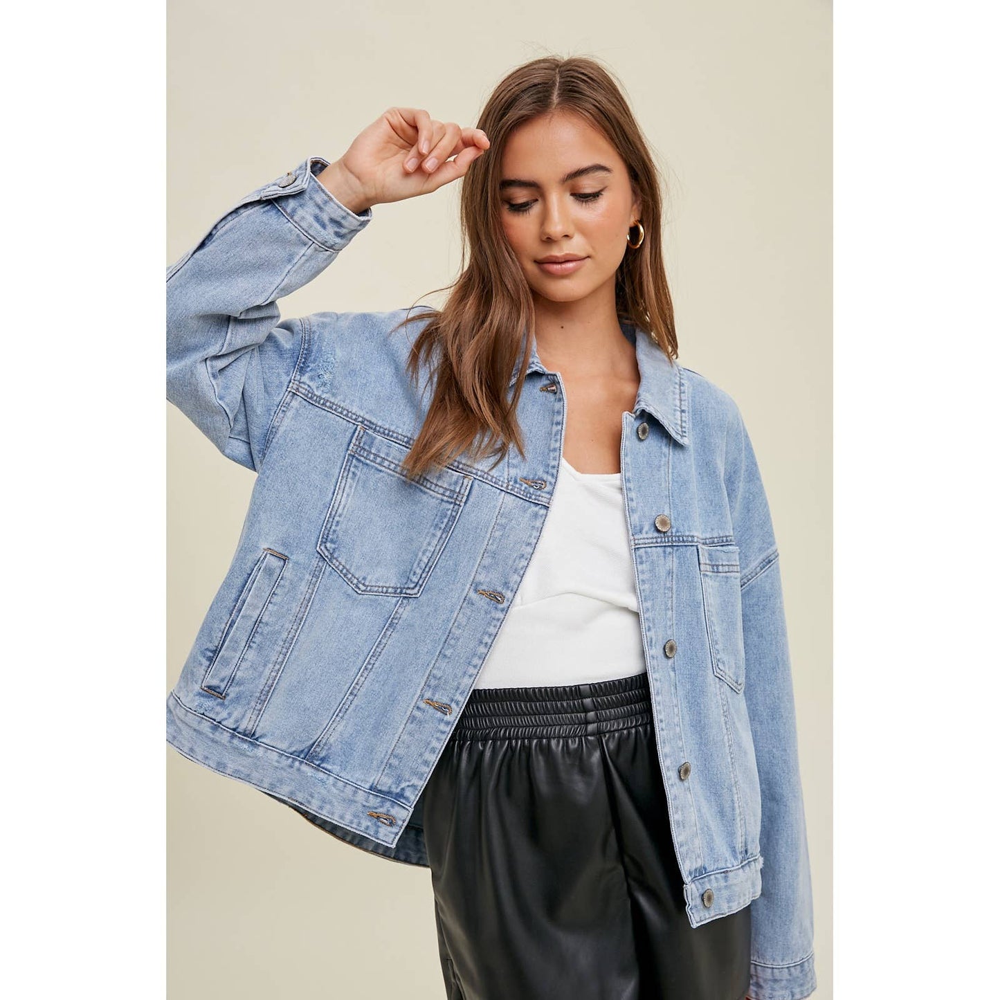 WASHED DENIM JACKET / WL23-8341