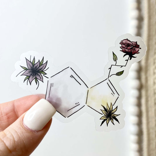 Color Serotonin Symbol Clear Sticker