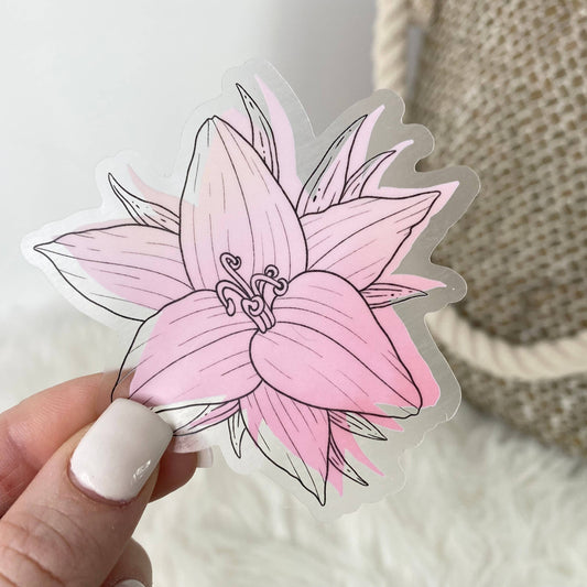 Belladonna Watercolor - Botanical Clear Sticker