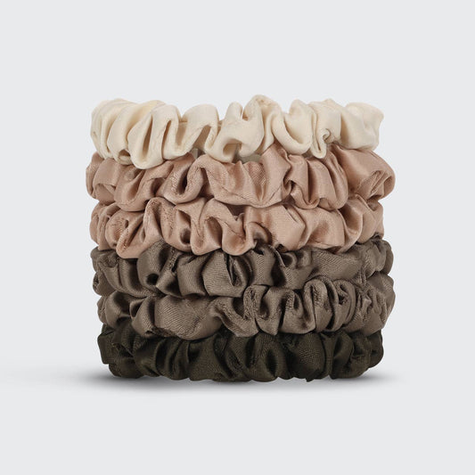 Satin Scrunchies 6pc - Eucalyptus