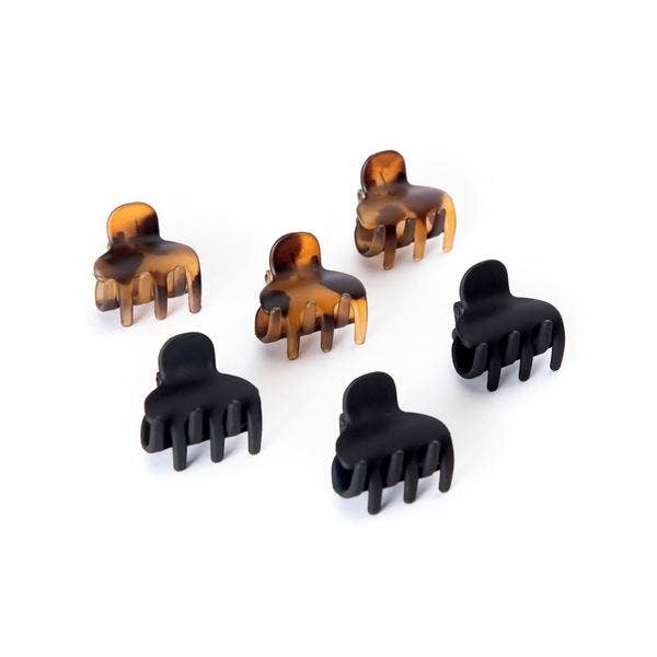 X-Small Clips 6pc - Black & Tort